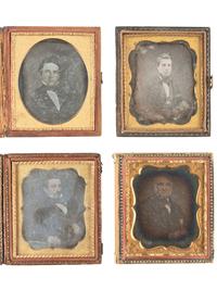 [EARLY PHOTOGRAPHY]. 33 sixth plate daguerreotypes of men, incl. example by HALE.