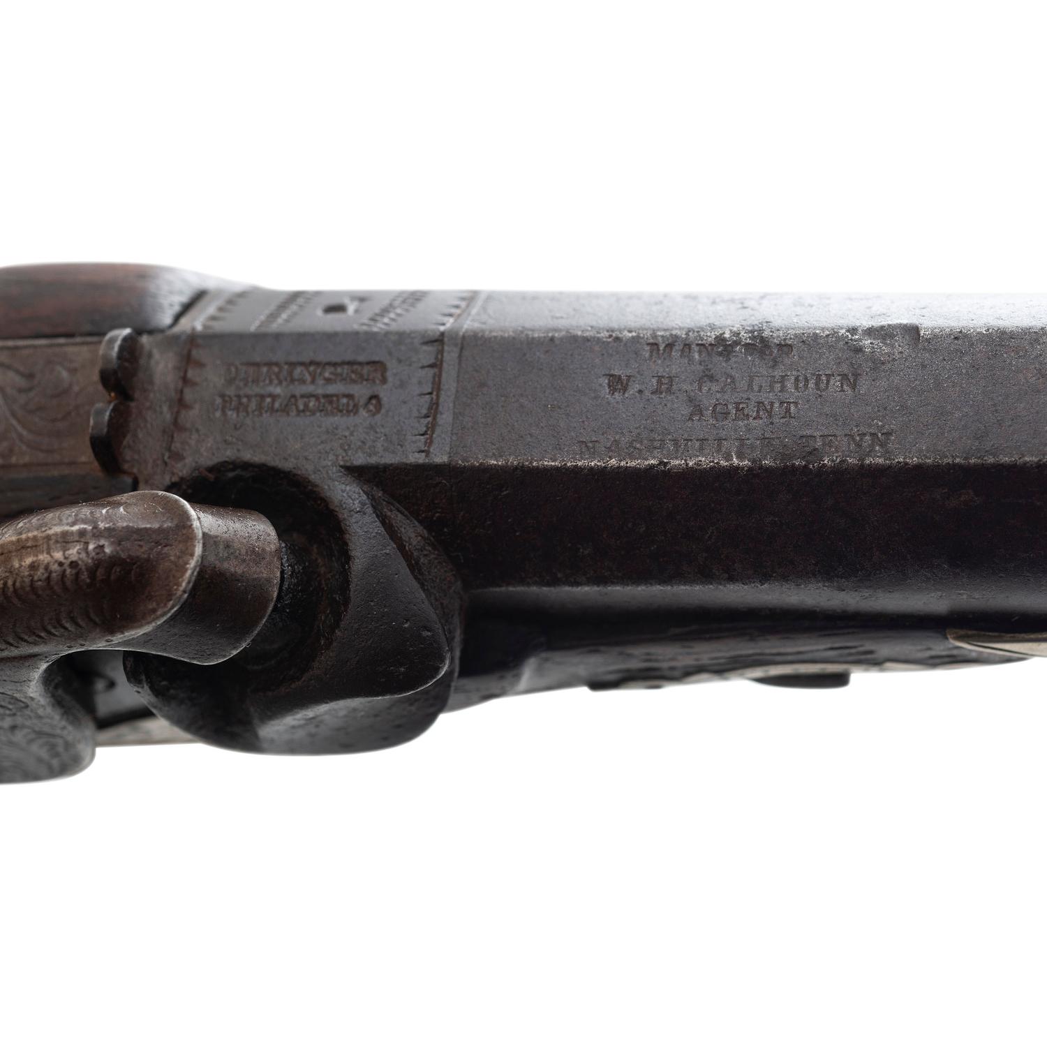 Rare WH Calhoun Nashville Agent Marked Deringer