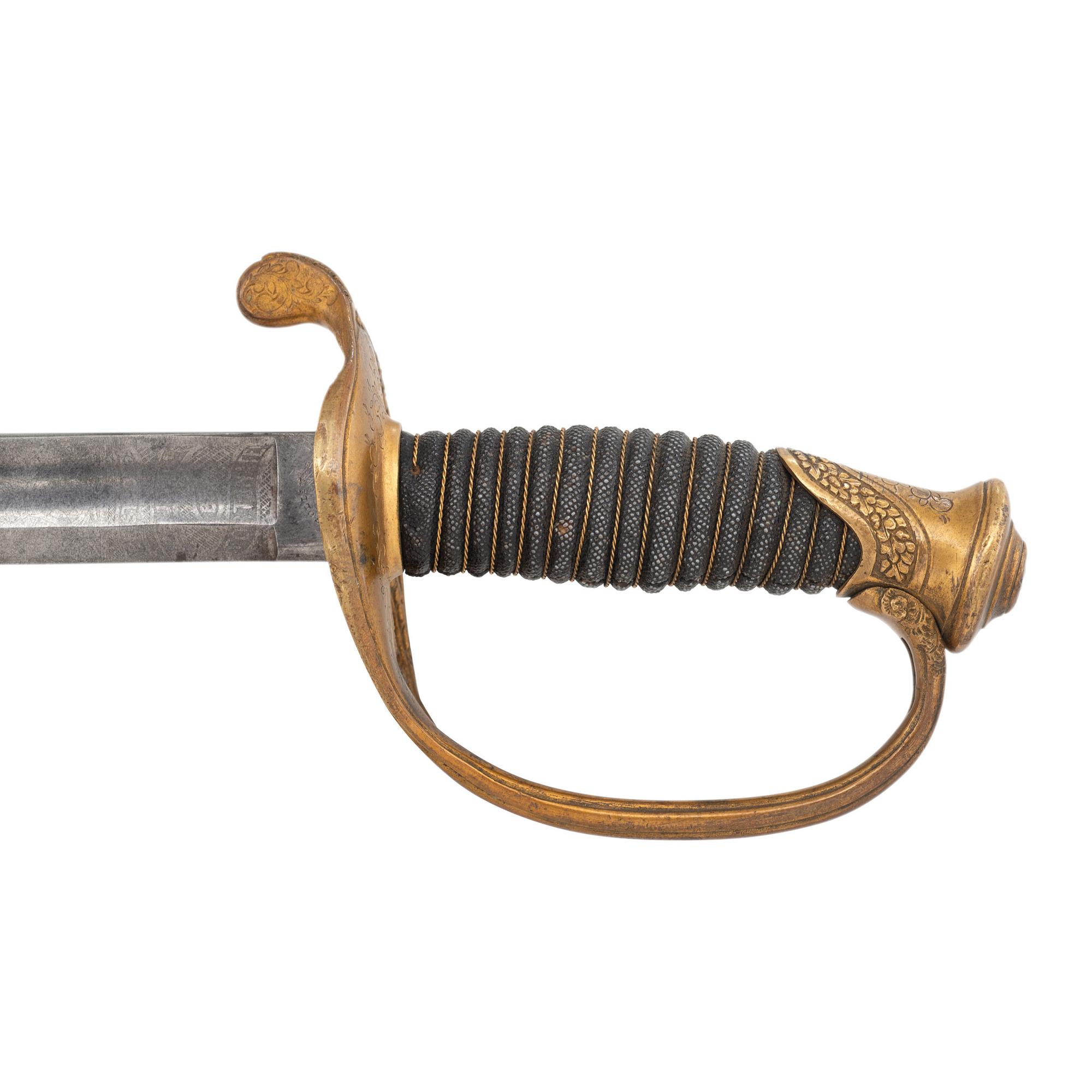 G.W. Simons & Bro. Retailed Collins Model 1850 Foot Officer's Sword Presented to Capt. Joseph Vaughan - 106th PA Volunteers
