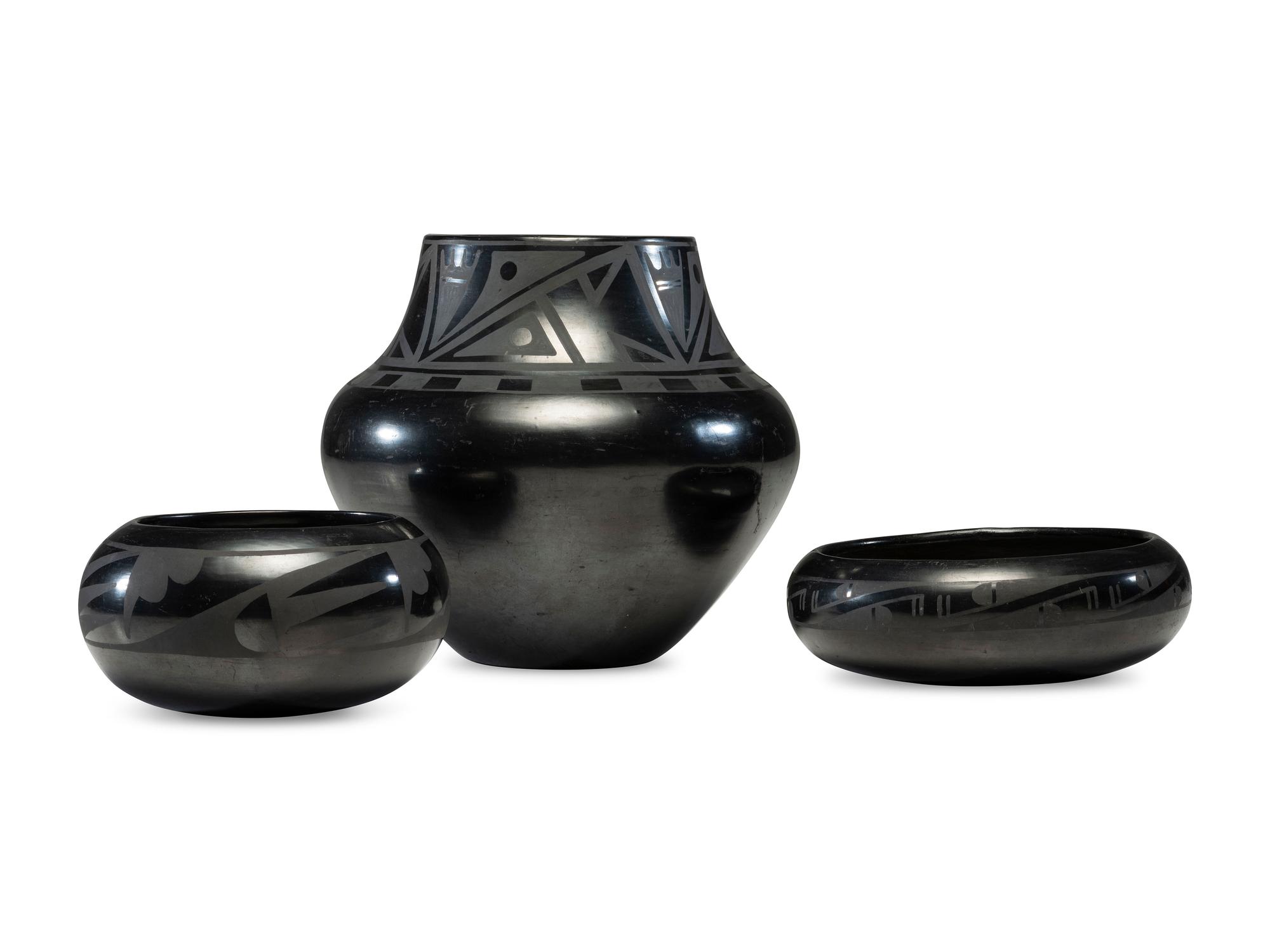 Blackware Pottery, signed Marie 1923-1925
