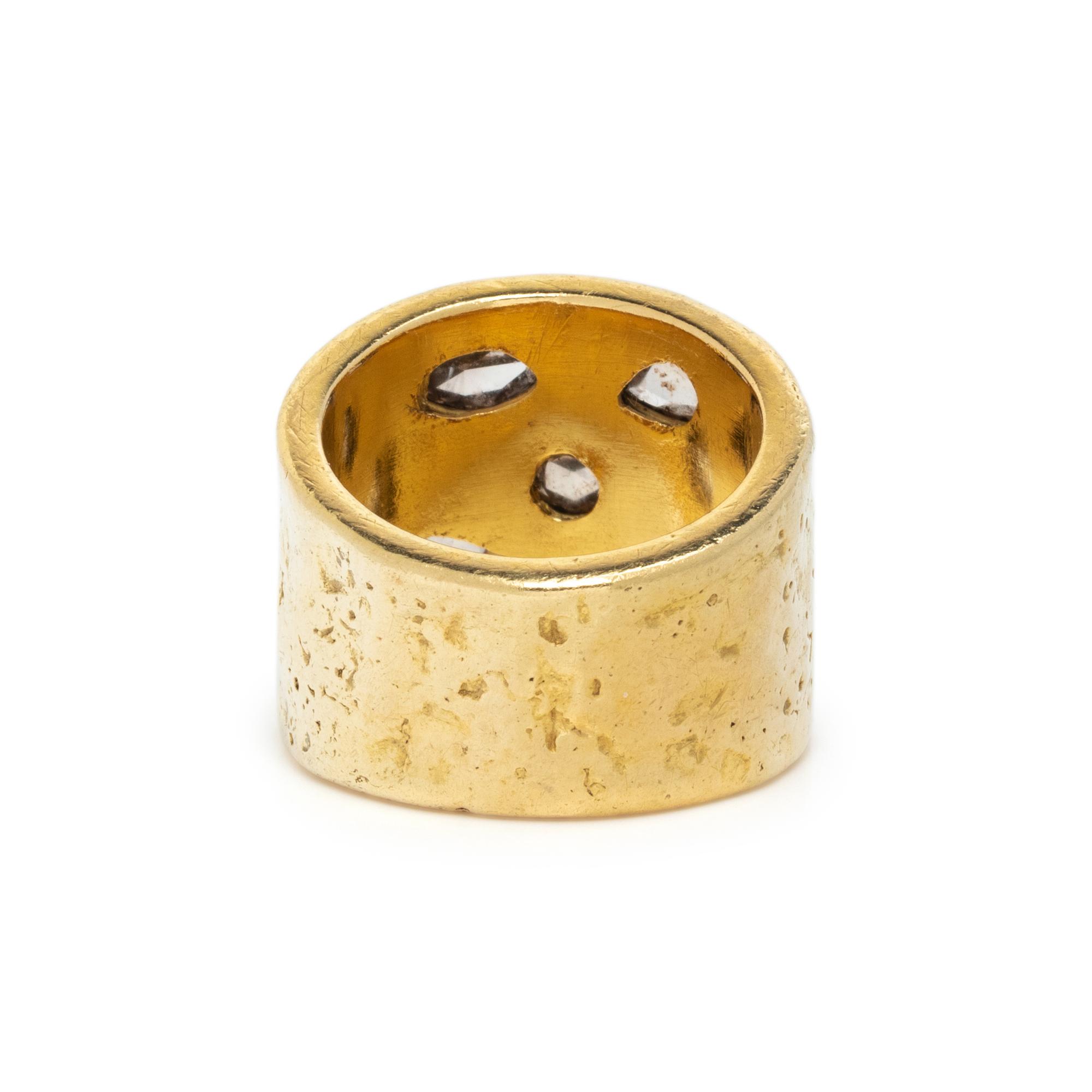 YELLOW GOLD AND DIAMOND BAND