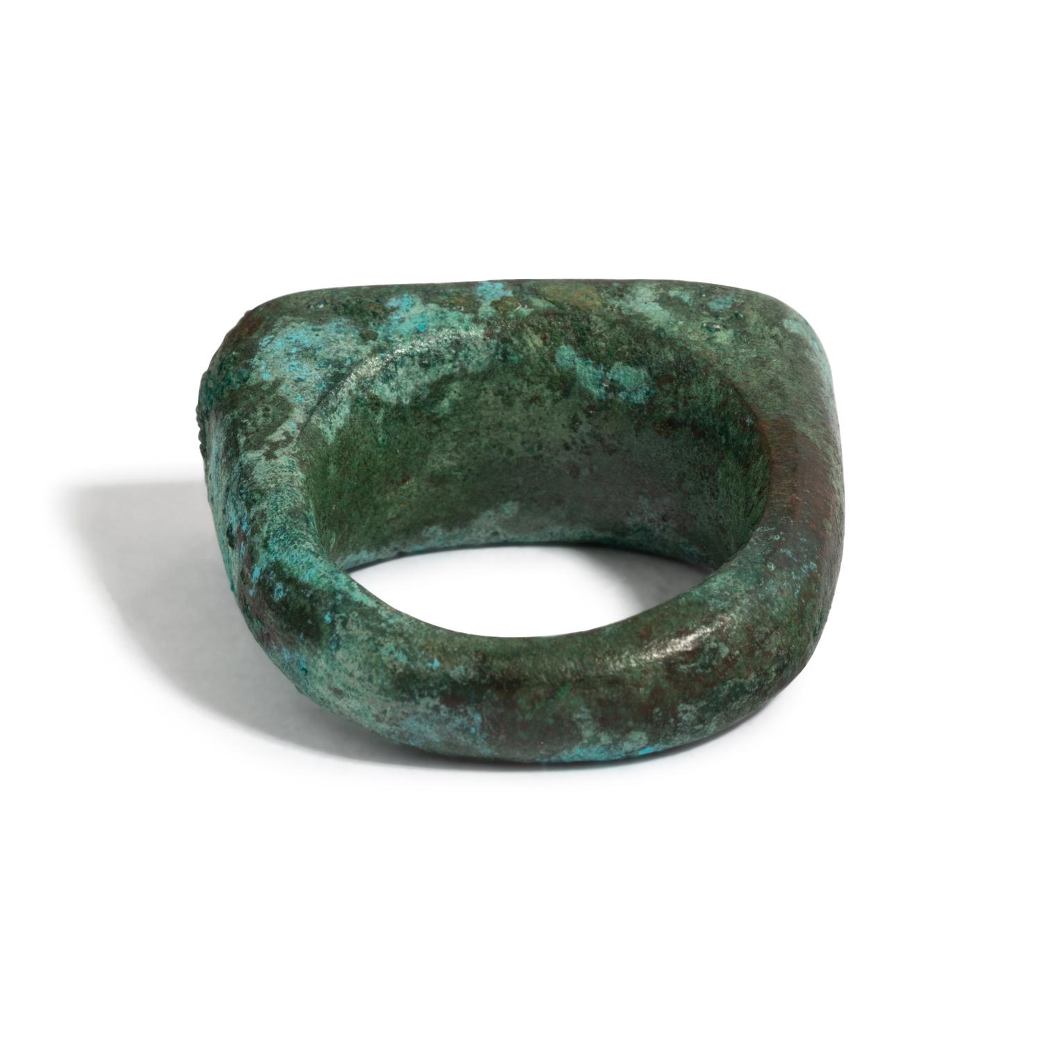 An Egyptian Bronze Stirrup Ring