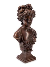 A French Bronze Bust Cast by L. Oudry & Cie.