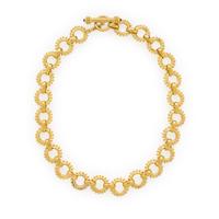 Elizabeth Locke, Yellow Gold and Ruby Chain Necklace