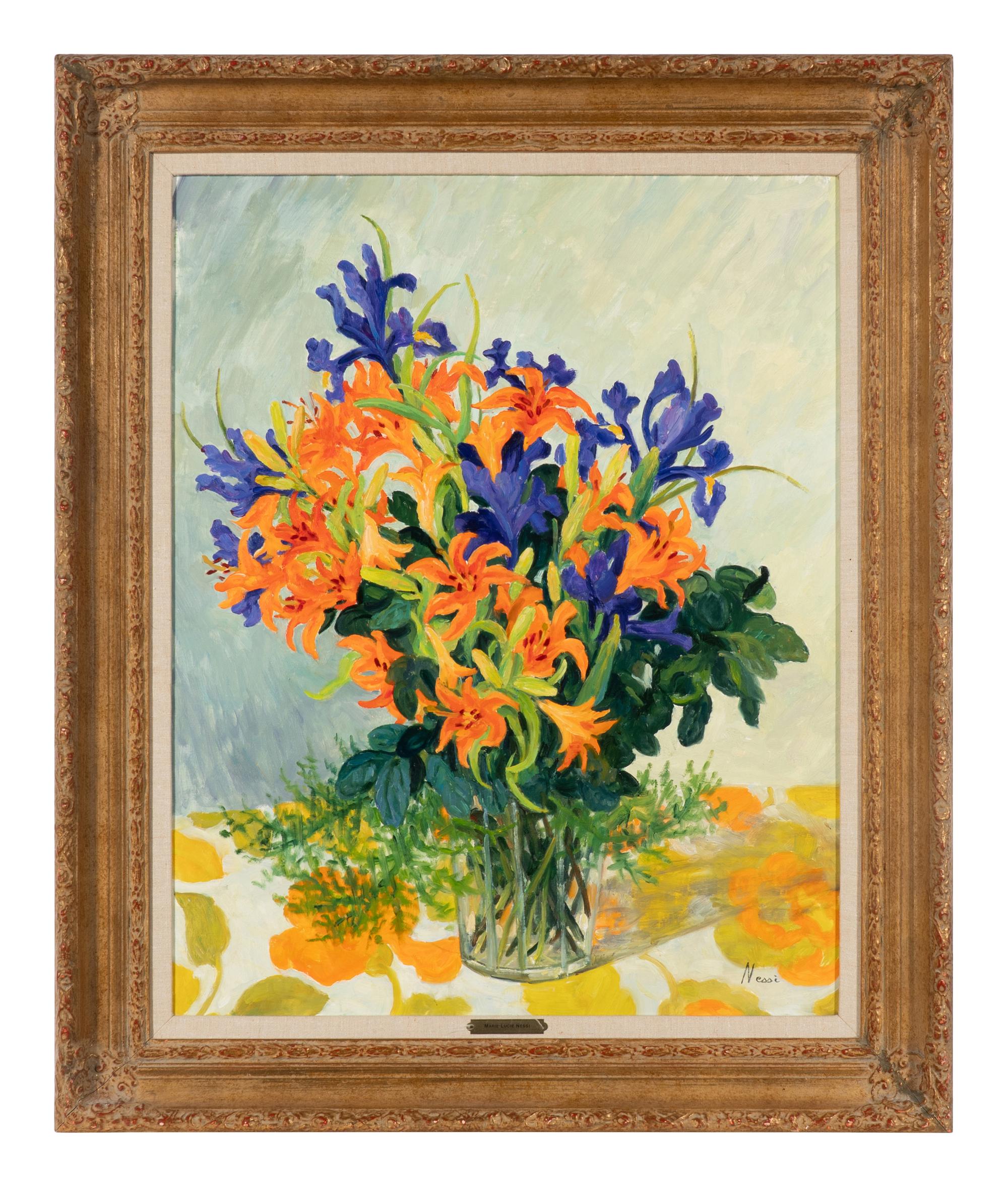 Martagons et Iris Violets