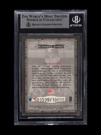 A 1998 Donruss Diamond Kings Derek Jeter Signed Autograph Baseball Card No. 10 (Beckett Authentication Services BAS Certified),