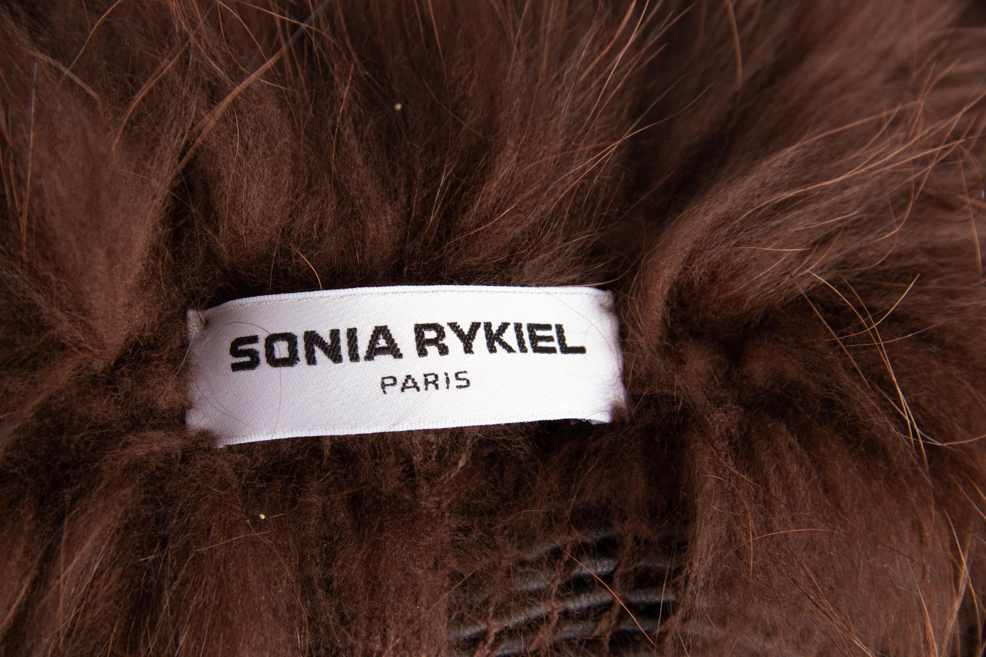 Sonia Rykiel Brown Fox and Rabbit Fur Coat, 1980-2000s