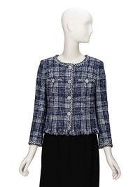 Chanel, Plaid Tweed Cardigan Jacket