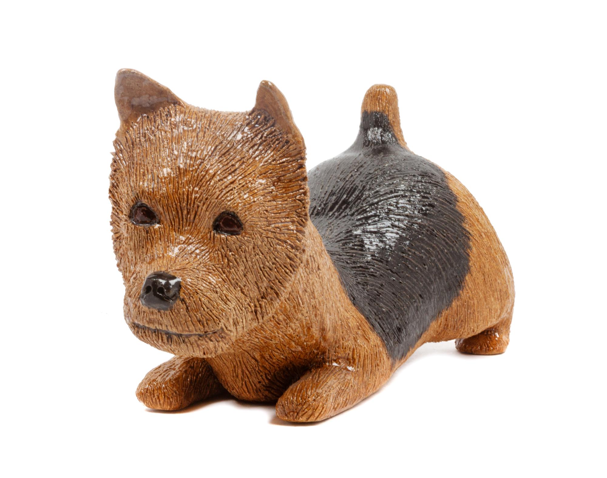 A Ceramic Norwich Terrier Width 12 inches. — DELORES BURKHOLDER (20th Century)