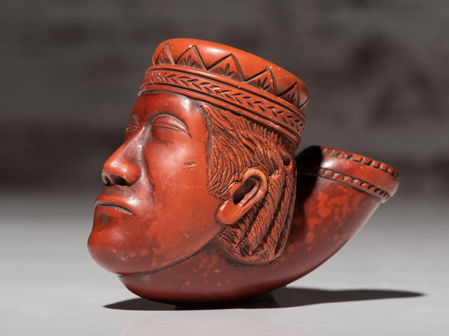 Great Lakes Catlinite Portrait Pipe Bowl