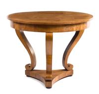 A Biedermeier Fruitwood Center Table Height 30 x diameter 39 inches. — MID-19TH CENTURY
