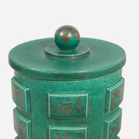 Wilhelm Kåge (Swedish, 1889-1960) Fine Large Lidded Argenta Vessel, Gustavsberg, Sweden, 1930s