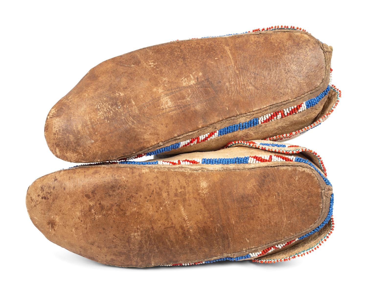 Osage Beaded Hide Moccasins