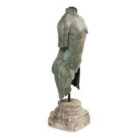 A Bronze Torso on Stone Plinth