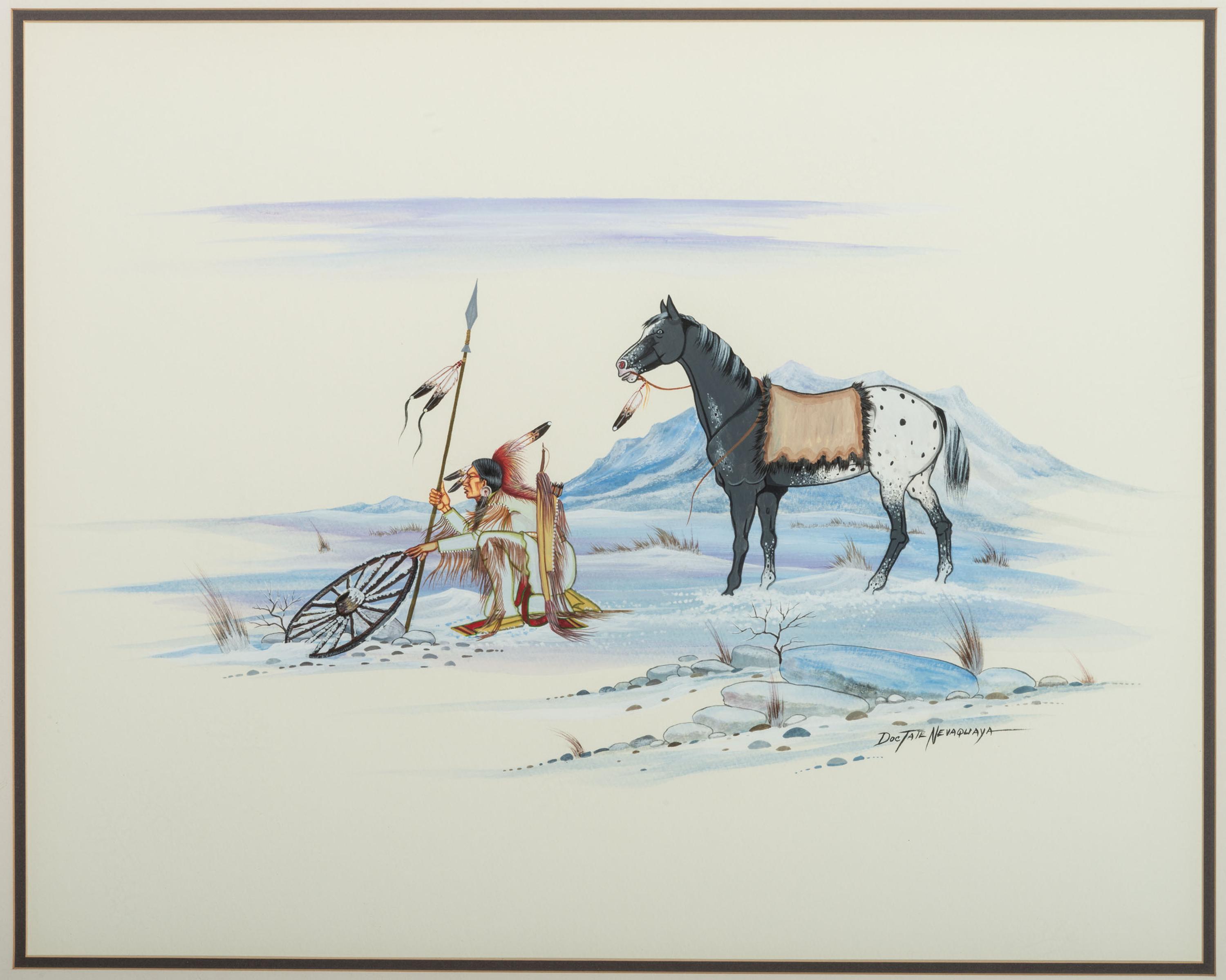 untitled, hunter with horse