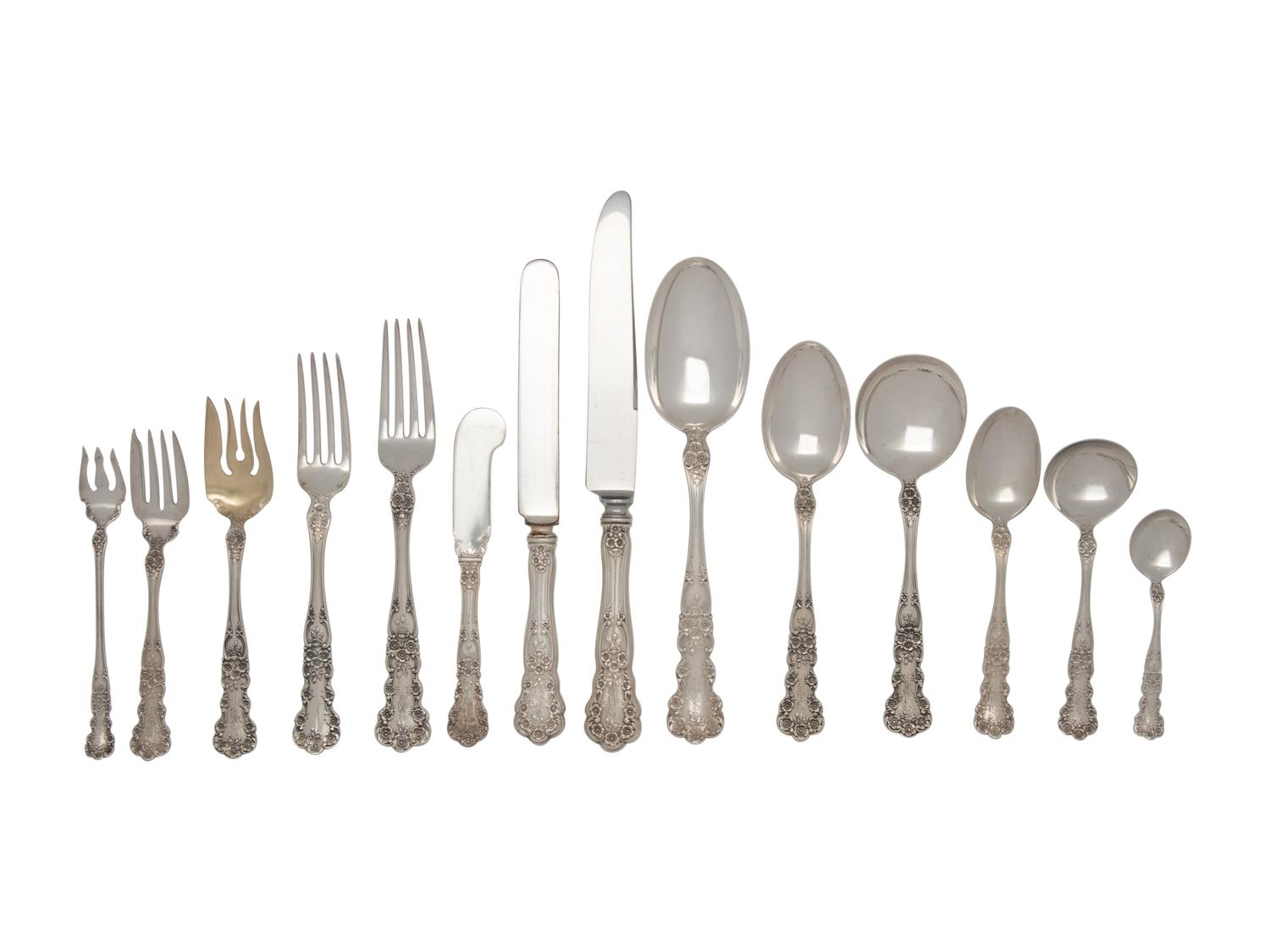 An American Silver Flatware Service