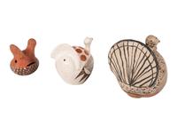 Trio of Pueblo Pottery Turkeys