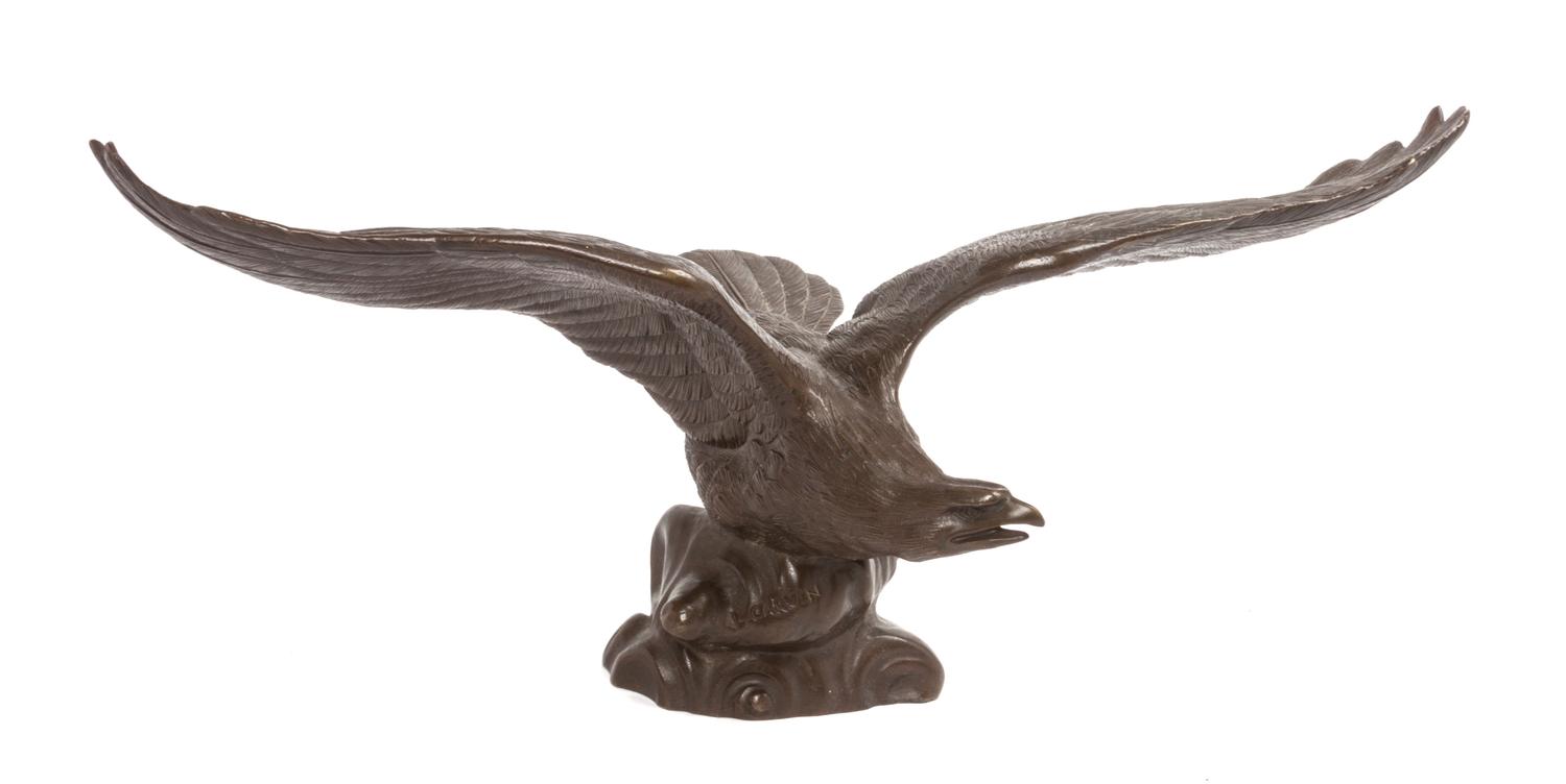 A French Bronze Orthonological Figure Width 14 1/2 inches. — Louis-Albert Carvin (1875-1951)