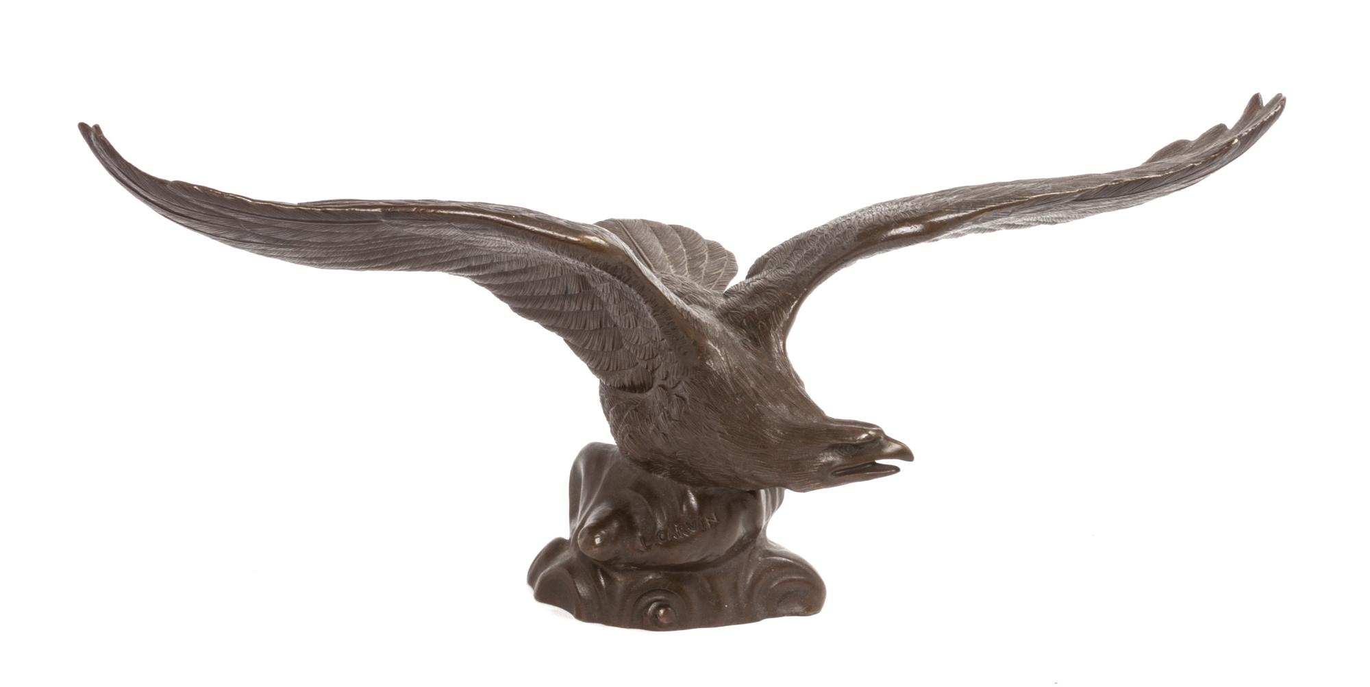 A French Bronze Orthonological Figure Width 14 1/2 inches. — Louis-Albert Carvin (1875-1951)