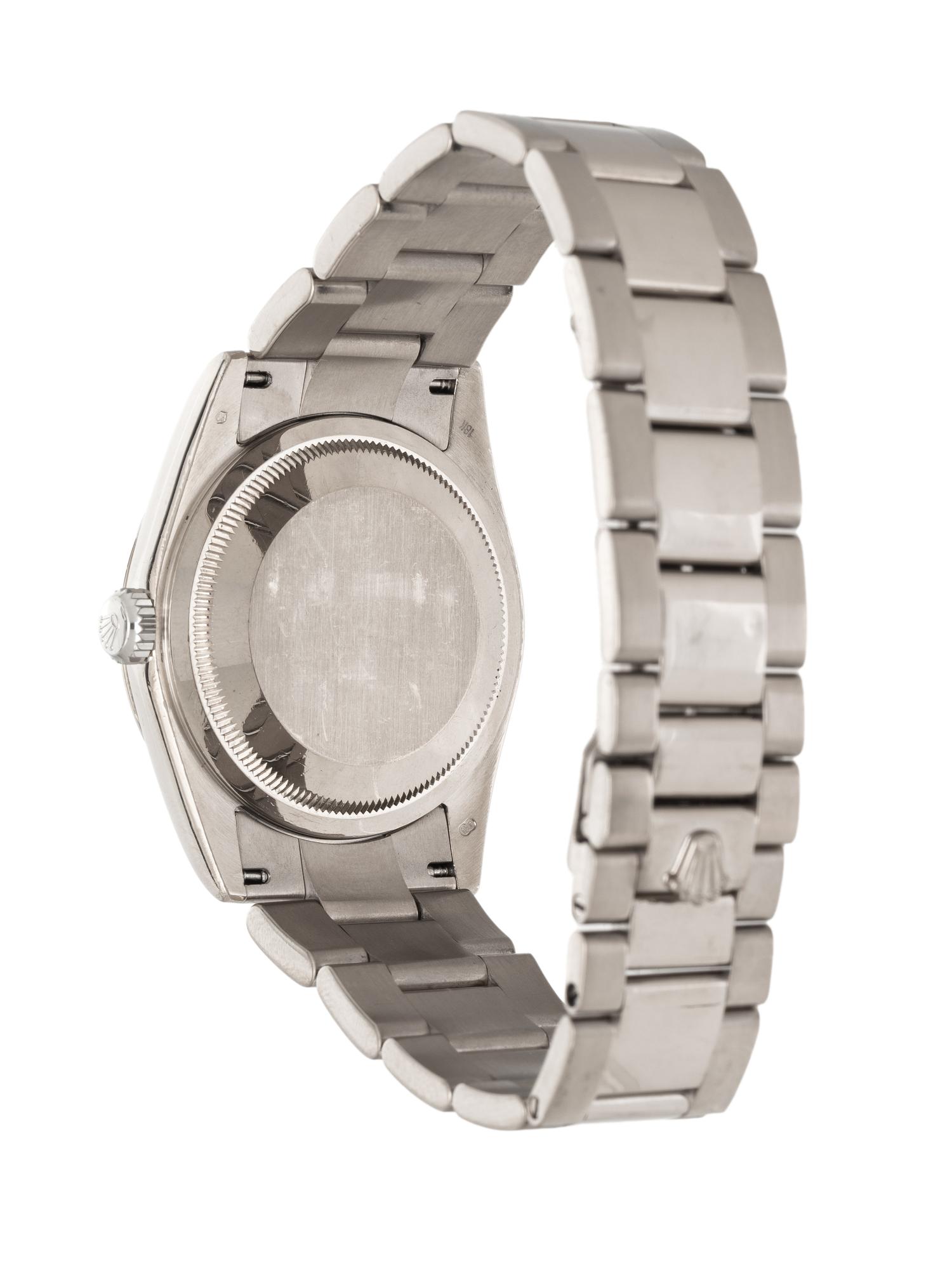 ROLEX, REF. 118209 18K WHITE GOLD 'DAY-DATE' WATCH WITH FACTORY DIAMOND DIAL, BOX & BOOKLETS