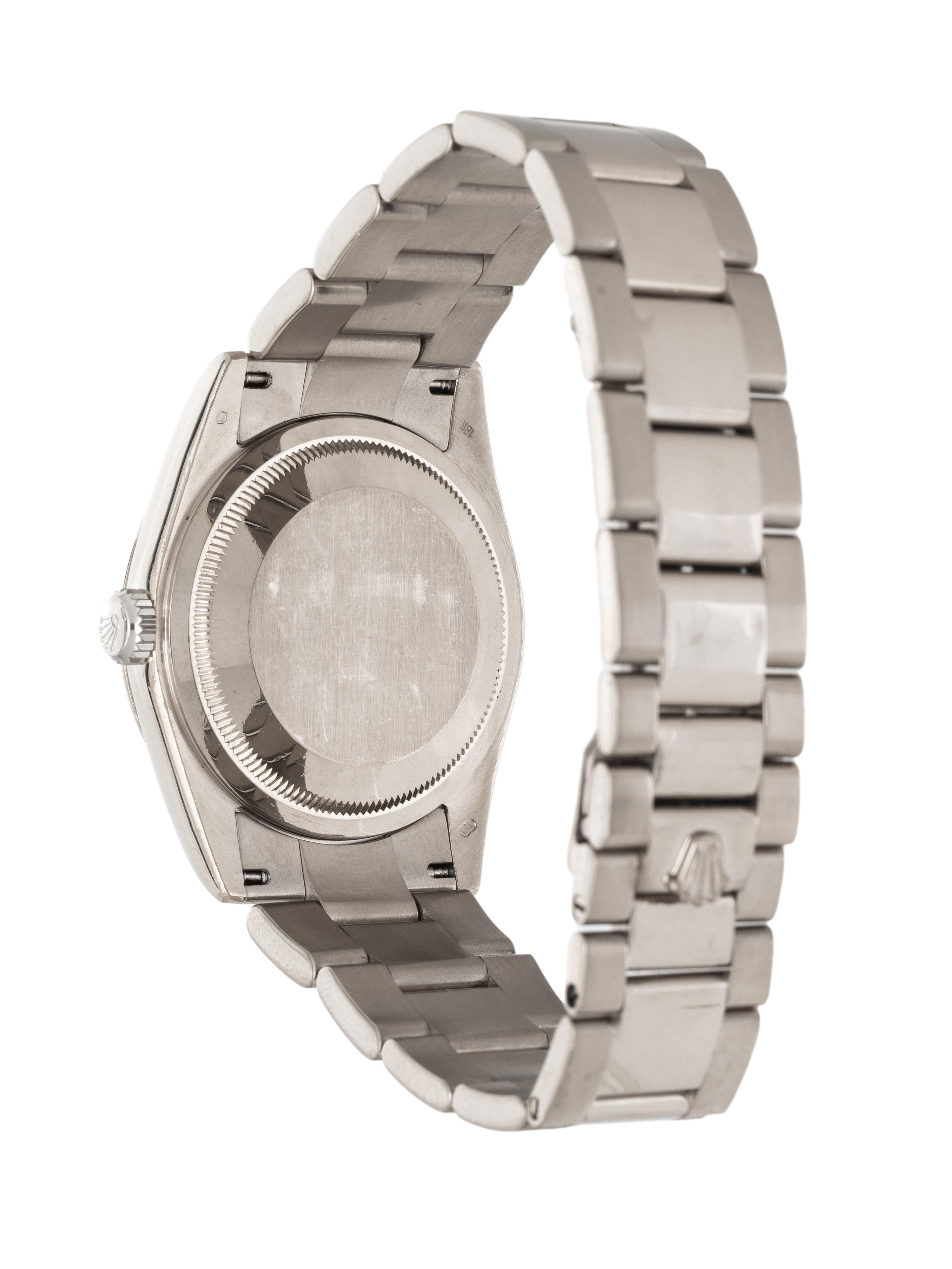 ROLEX, REF. 118209 18K WHITE GOLD 'DAY-DATE' WATCH WITH FACTORY DIAMOND DIAL, BOX & BOOKLETS