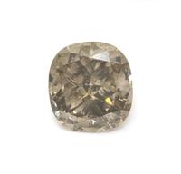 A 2.19 Carat Cushion Cut Fancy Dark Greenish Gray Diamond,