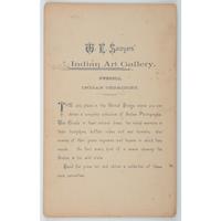 W.L. Sawyers Boudoir Card of Three Oklahoma Territory Indians in a Tipi