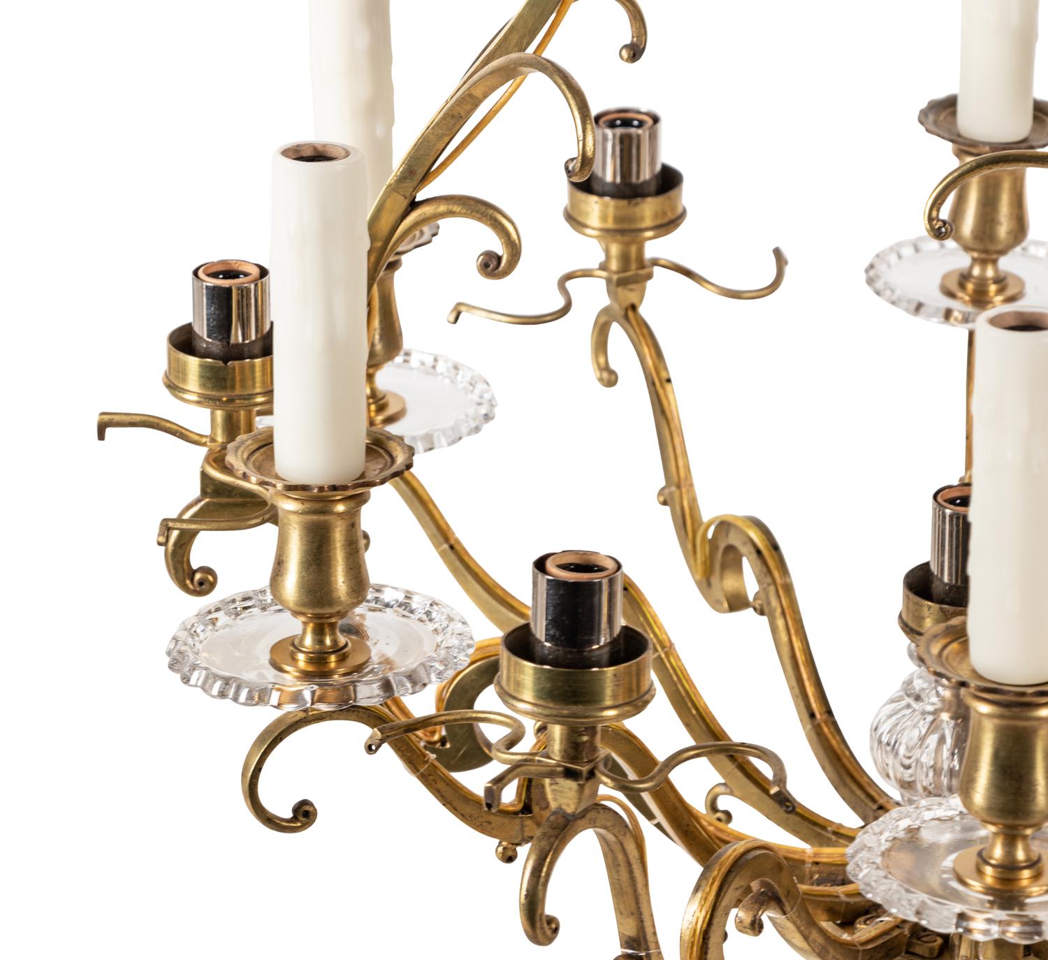 A French Gilt Bronze Thirteen-Light Chandelier