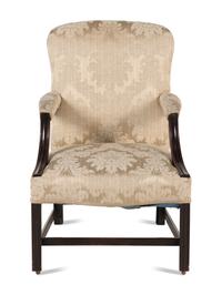 A George III Mahogany Library Chair