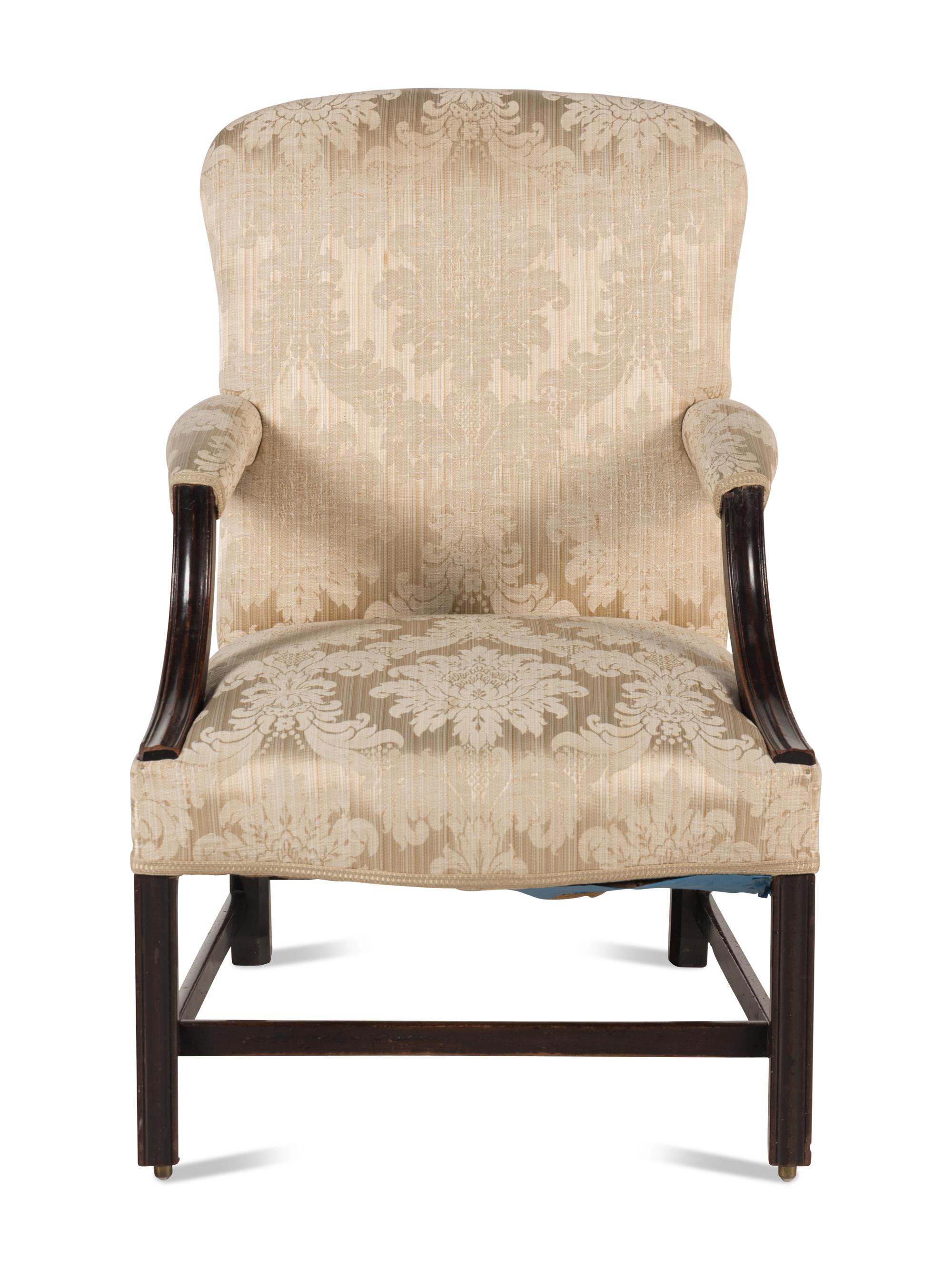 A George III Mahogany Library Chair