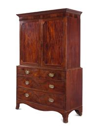 A George III Style Mahogany Linen Press