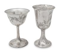 Seven Whiting Silver Goblets