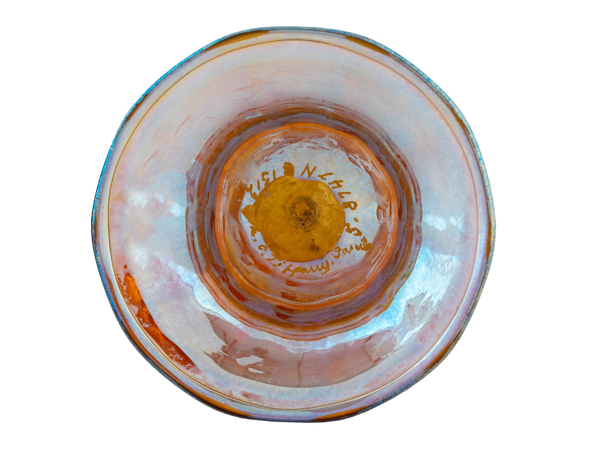 A Tiffany Studios Gold Favrile Ribbed Glass Vase — EARLY 20TH CENTURY