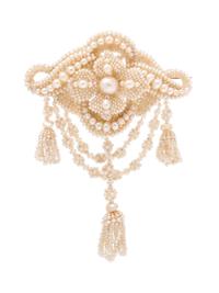 A Victorian Natural Pearl Brooch, Tiffany & Co., Circa 1860's,