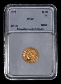 An 1926 Indian Head $2.50 Gold Coin