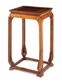 A Chinese Hardwood Side Stand, Fangji, Possibly Huanghuali, 20th Century 近代 或爲黃花梨方几