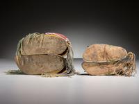 Kiowa Child's Beaded Hide Moccasins