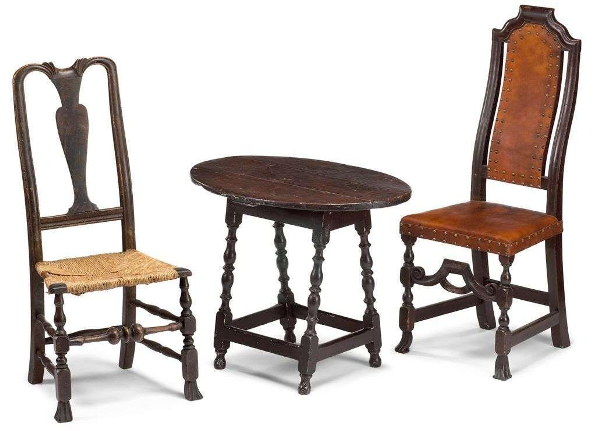 Painted William and Mary tavern table 18th century