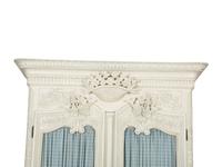 A French Provincial Style White Painted Glazed Door Bookcase