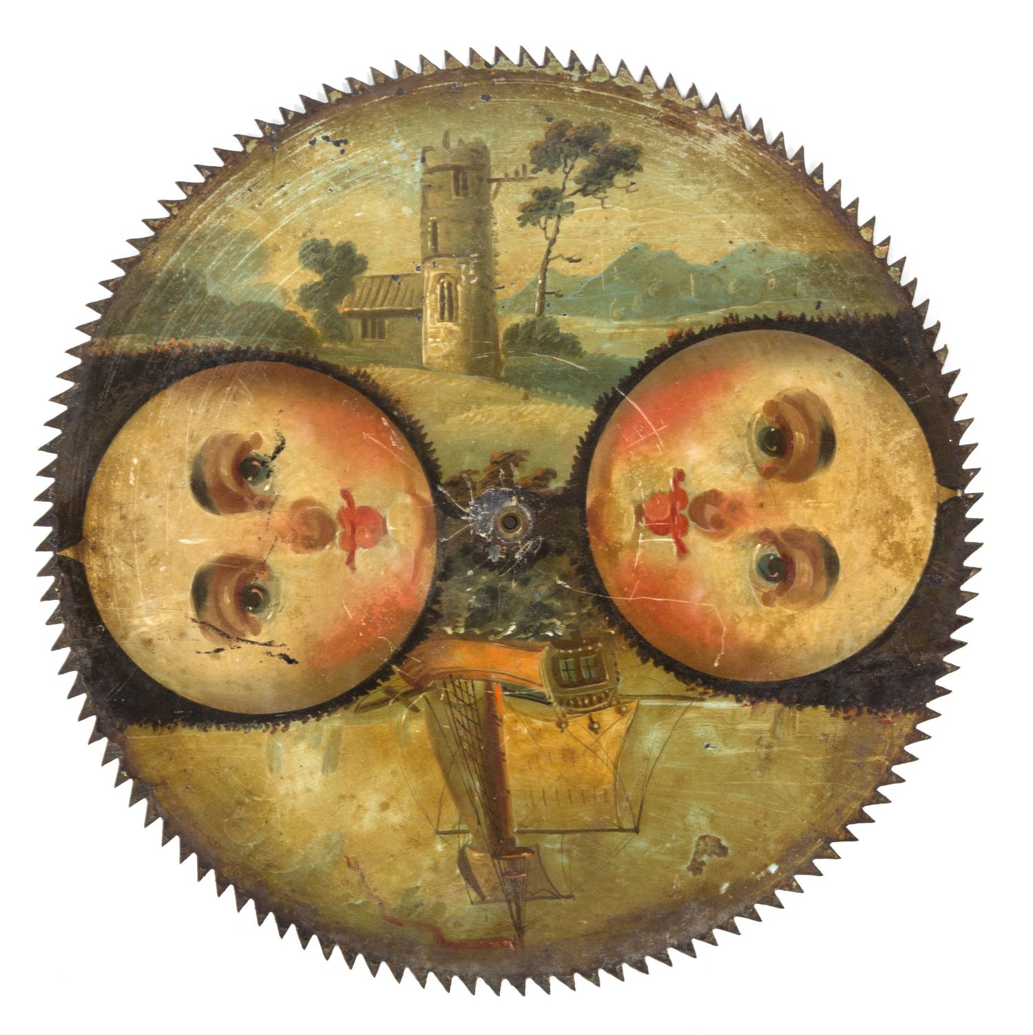 A Group of English Painted Clock Faces Height of tallest 20 1/8 inches. — 19TH CENTURY
