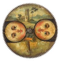 A Group of English Painted Clock Faces Height of tallest 20 1/8 inches. — 19TH CENTURY