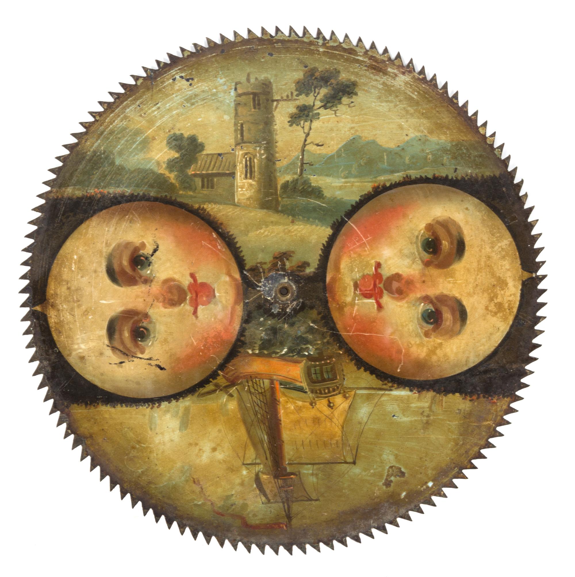 A Group of English Painted Clock Faces Height of tallest 20 1/8 inches. — 19TH CENTURY