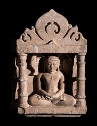 A Jain Carved Stone Relief Panel