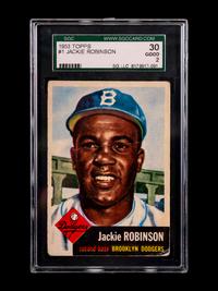 A 1953 Topps Jackie Robinson Baseball Card No. 1 (SGC 2 GOOD)