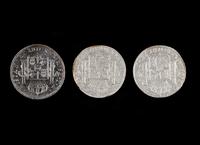 [SPAIN] Three Charles IV 8-Reales Silver Coins