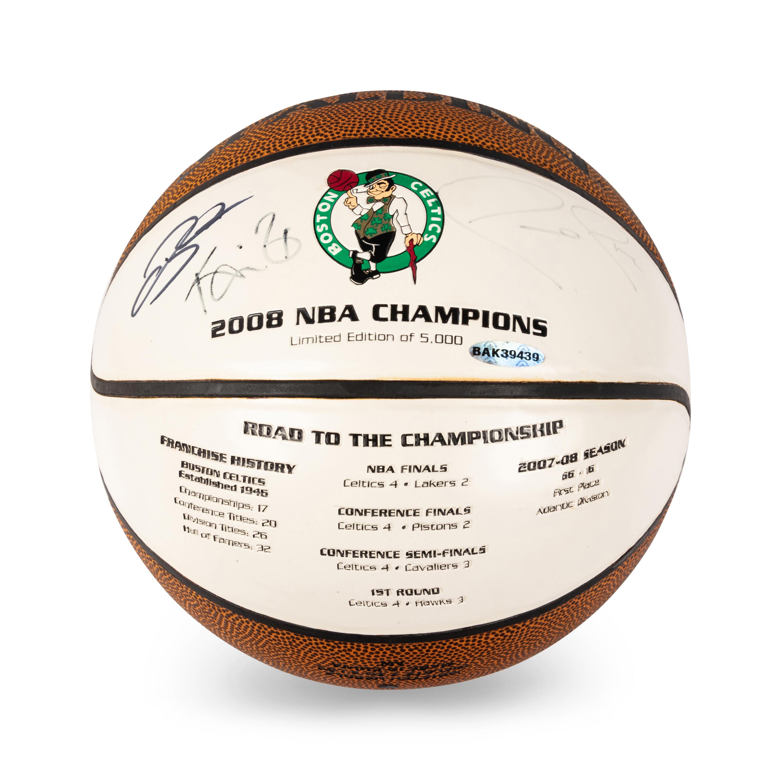A Boston Celtics Big Three (Ray Allen, Kevin Garnett, and Paul Pierce) Signed Autograph Basketball
