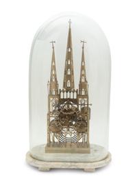 An English Brass Cathedral Skeleton Clock