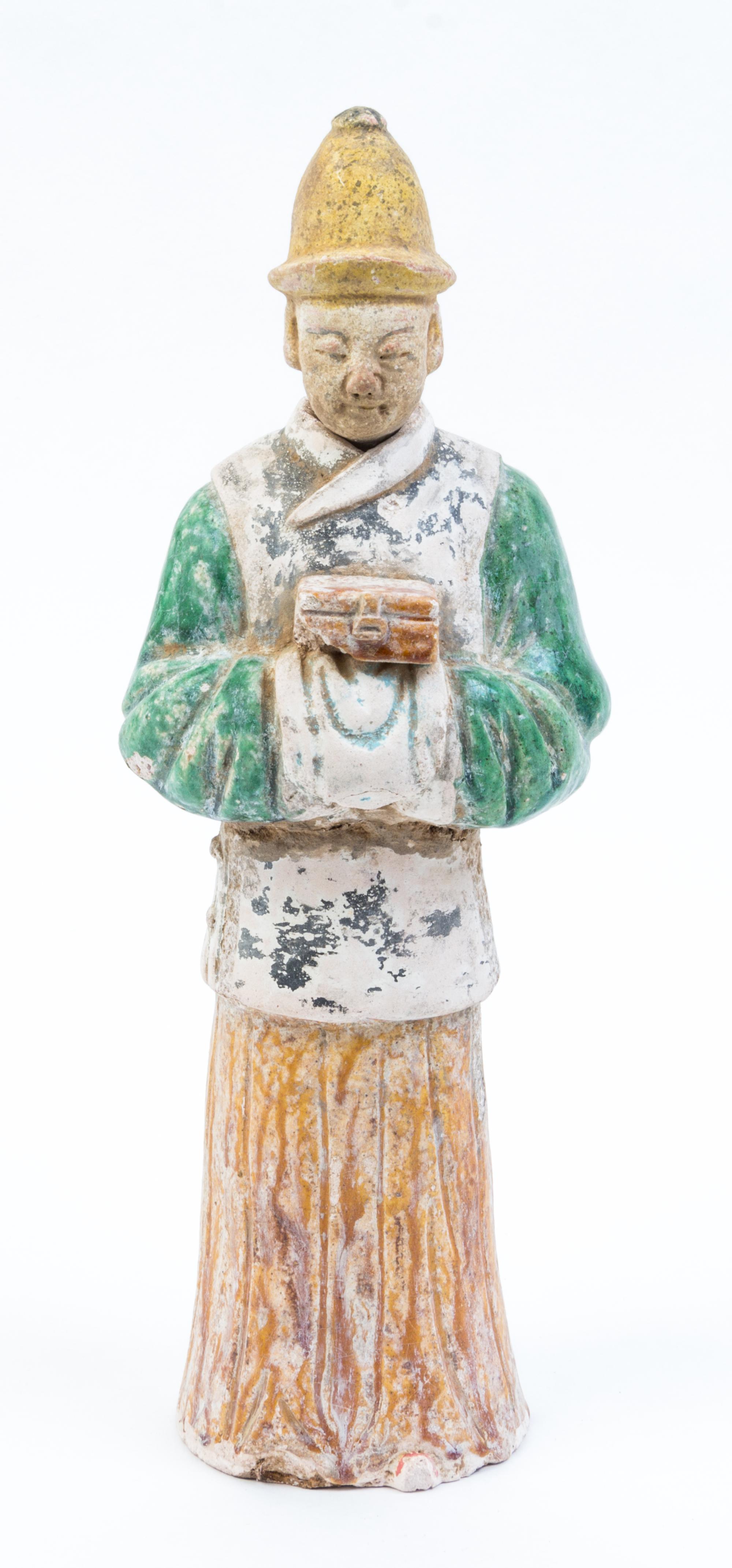 A Tang Style Pottery Figure Height 13 inches.