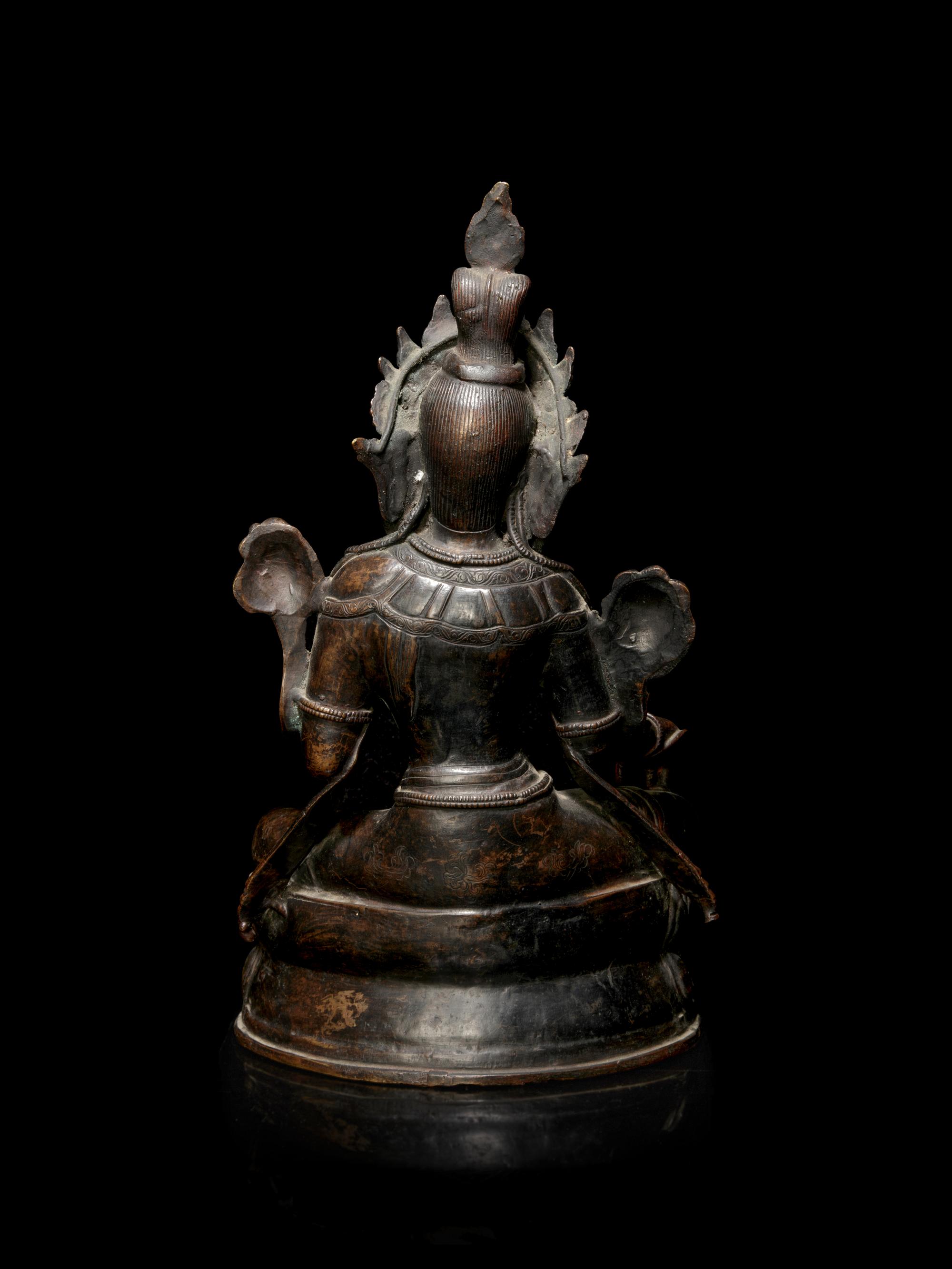 A Large Tibetan Bronze Figure of Tara
