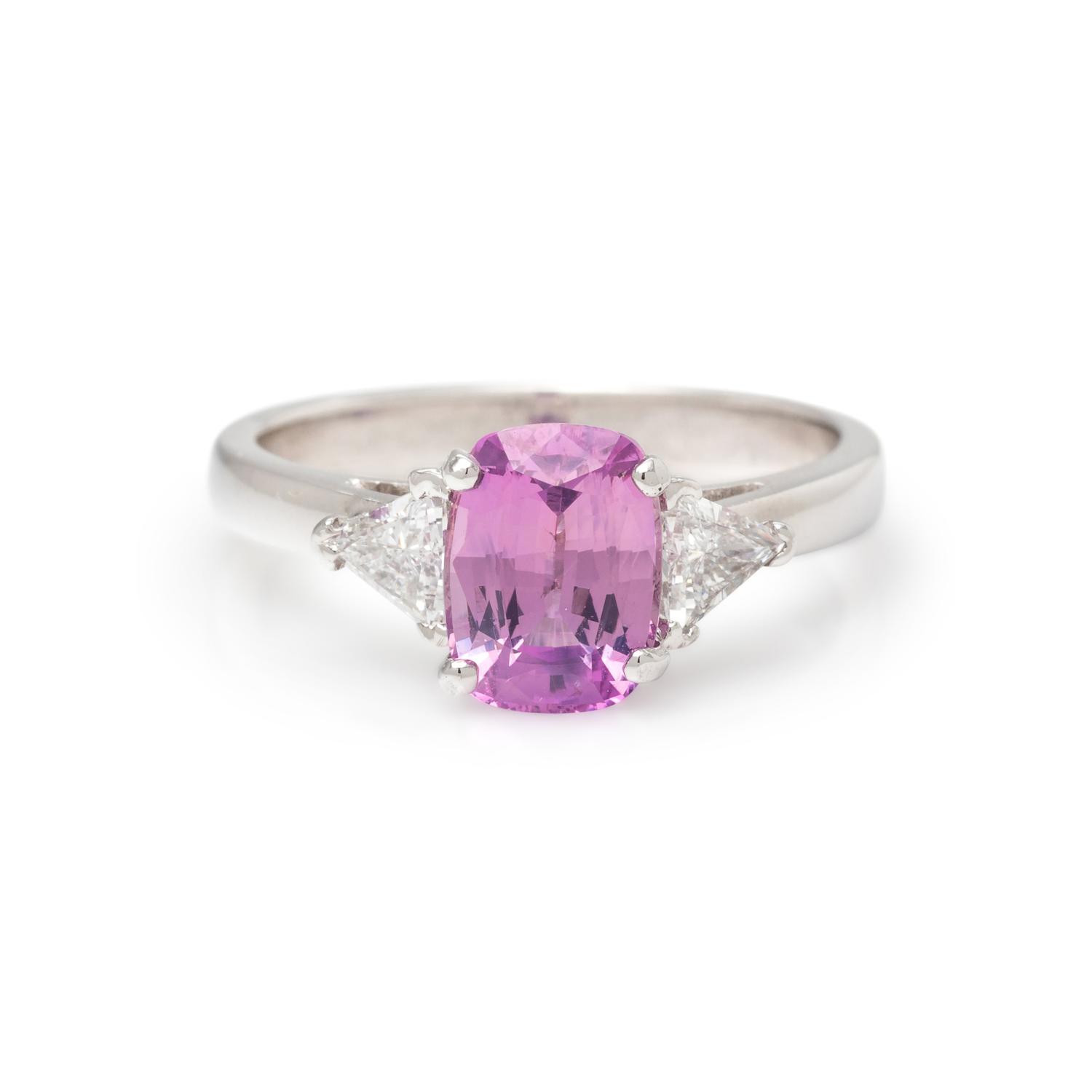 PINK SAPPHIRE AND DIAMOND RING